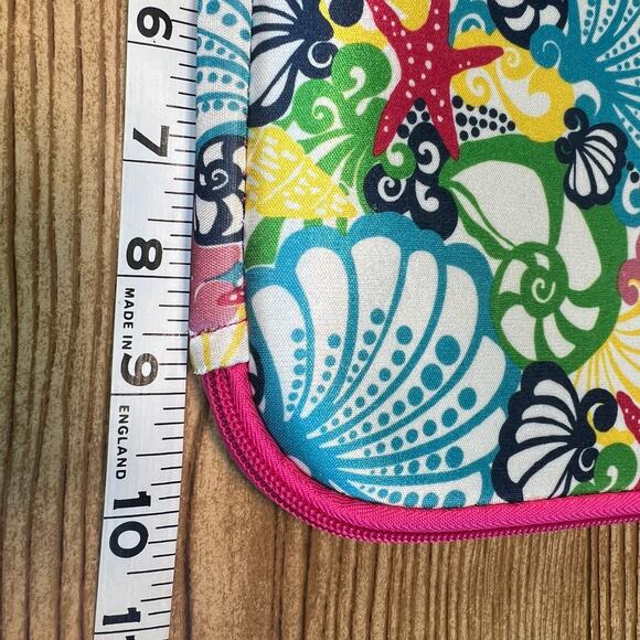 Lilly Pulitzer Ipad Mini Kindle Tablet Sleeve Soft Zip Close Shell Beach Bright - Picture 4 of 8
